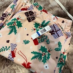 NWT HUE Holiday Print Pajama Pants - Red, Green, Purple